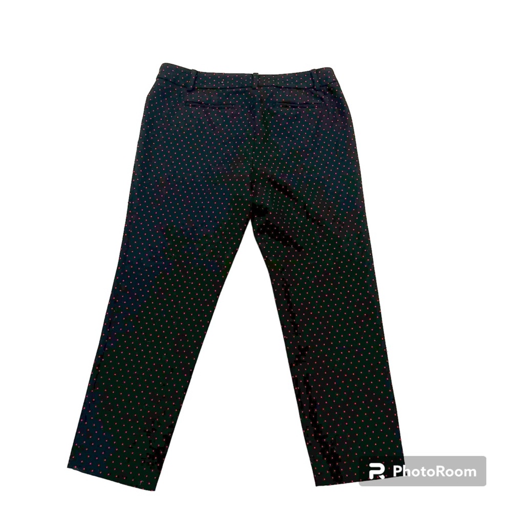 Talbots navy/red  polkadot Hampshire pants 10P